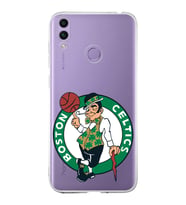 Huawei Honor 8c  Uyumlu Kapak Boston Celtics Tasarımlı Şeffaf Silikon Kılıf