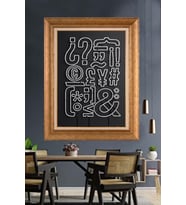 Altın Paspartulu Çerçeveli Tablo V546 (Gold)