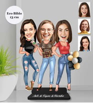 Kişiye Özel Kız Arkadaşlar Ahşap Eco Biblo -6