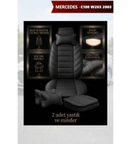 c180 w203 2003 Koltuk ve Kılıf uyumlu Yastık Siyah Lüks Minder 2 Minder 2 Yastık