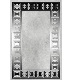 Eliana Home Baskılı, Yıkanabilir Kaymaz Taban Salon Halısı LNA0365 100x150 cm (Gri)
