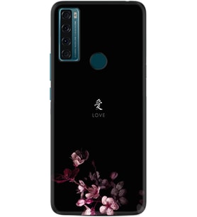 TCL 20 SE Kılıf Silikon Desen Love 1629