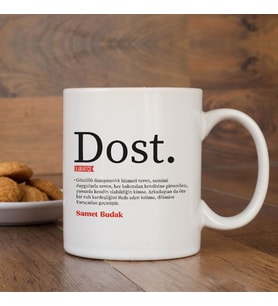 Kişiye Özel Kupa Bardak, Söz Yazılı Kupa Bardak, Dost Bardağı,