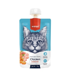 Wanpy Taze Tavuklu ve Havuçlu Vitaminli Kedi Et Ezmesi 90 gr X 2 Adet