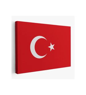 Türk Bayrağı Dekoratif Kanvas Duvar Tablosu-3668