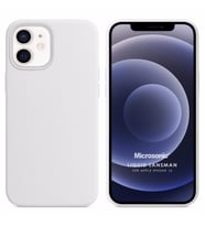Microsonic Apple iPhone 12 Kılıf Liquid Lansman Silikon Beyaz