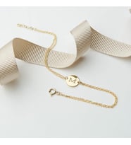 Kişiye Özel Minimal Harf Bileklik 925K Gümüş (Gold)