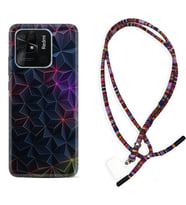 Xiaomi Poco X3 Pro M4 Pro X4 Pro C40 10C Kılıf Boyun Asklı Rasta Silikon Renkli Prizmalar 1783