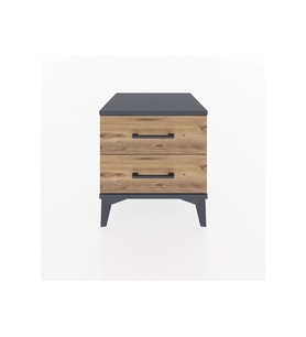 Hyperion Komodin 2 Çekmeceli 44x44x48 Antrasit-Çam