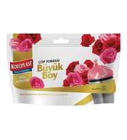 Koroplast Gül Kokulu Pembe Büyük Boy Çöp Torbası 65x80cm (10 lu Paket)