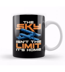 The Sky Is Yours Fighter Pilot Kupa Bardak Porselen