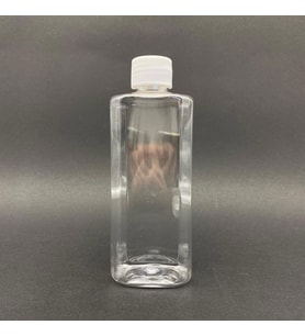 200 cc Yassı Pet Şişe - Beyaz Kapaklı- 200ml Kapaklı Plastik Şişe x 10 Adet (Boş)