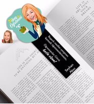 BK Gift Kişiye Özel Kadın Sınıf Öğretmeni Karikatürlü Ahşap Kitap Ayracı-1