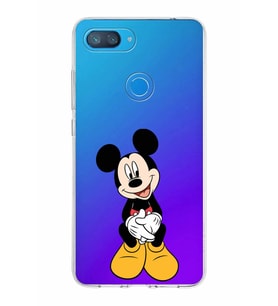 Xiaomi Mi 8 Lite Uyumlu Kapak Mickey Mouse Tasarımlı Şeffaf Silikon Kılıf