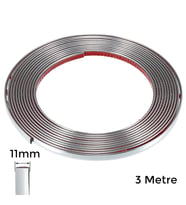 Yapışkanlı Nikelaj Şerit Bant Çıta 11mm 3 Metre Krom