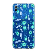 PrintiFy Huawei P Smart Z ile Uyumlu Nazar Boncuğu 3 Baskılı Kamera Korumalı Şeffaf Silikon Kılıf