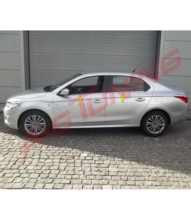 Peugeot 301 Krom Cam Çıtası Tk 2012 Üzeri 4Prç Paslanmaz Çelik