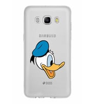 Samsung Galaxy J5 2016 Kapak Donald Duck Tasarımlı Şeffaf Silikon Kılıf