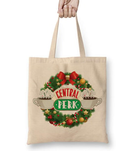 Friends Central Perk 02 Bez Çanta Uzun Saplı