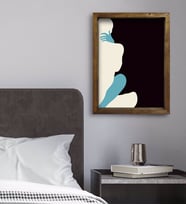 BK Gift Yatak Odası Konseptli Doğal Masif Ahşap Çerçeveli Tablo 45x65cm-93