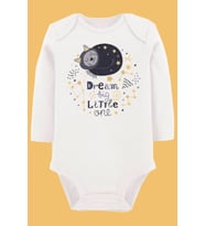 Organik Baskılı Pamuklu Unisex Bebek Body UZUNE207