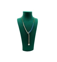 Yeşil Süet Kumaş Kolye Gerdanlık Zincir Takı Sergileme Mankeni 25/12 cm