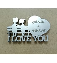 magnet bank modeli I love you kişiye özel 25 adet