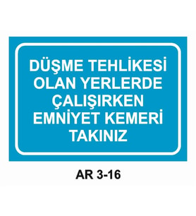 İŞ GÜVENLİĞİ UYARI LEVHASI 1 ADET PVC 21 X 29CM