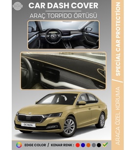 SKODA OCTAVIA A8 (2020-2024) Torpido Örtüsü Ön Göğüs Halı Torpido Koruma Tam Uyum Kaymaz UV Koruma