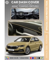 SKODA OCTAVIA A8 (2020-2024) Torpido Örtüsü Ön Göğüs Halı Torpido Koruma Tam Uyum Kaymaz UV Koruma
