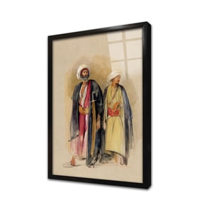 Şeyh Hüseyin ve Torunu Çerçeveli Cam Tablo