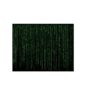 Ahşap Tablo Matrix Düşey Kodlar (50x70 cm Boyut)
