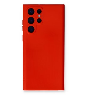 Mey İthalat® Samsung Galaxy S23 Ultra Kılıf Nano içi Kadife Silikon - Kırmızı