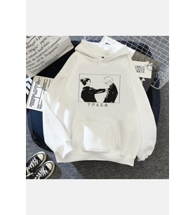 Jujutsu Kaisen Geto Gojo Bff Beyaz Sweatshirt