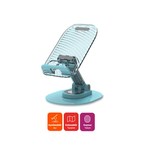 Polosmart PSM143 Telefon Tablet Standı 60° Ayarlanabilir 1000g Taşıma Kapasiteli Mavi