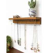 50cm 42kanca Kolye Asma Aparatı Kolye Askısı Metal Takı Standı Ahşap Duvar Askılık & Anahtarlık