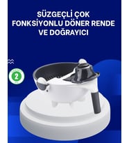 Mutfak İçin Pratik 5 Bıçaklı Rende Ve Süzgeç Seti