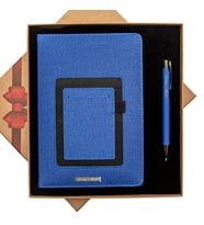 Kişiye Özel Kanguru Defter ve Tükenmez Kalem Seti Hediye Kutulu (Mavi)