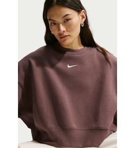 Nike Sportswear Essential Collection Fleece Oversized Kadın Sweatshirt Mor