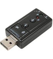 7.1 USB Stereo Ses Adaptörü, Harici Ses Kartı, PC ve Dizüstü Bilgisayar için 3D USB Ses Adaptörü