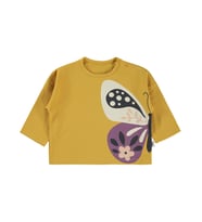 Civil Baby Büyük Kelebek Baskılı 6-18 Ay Sweatshirt - Hardal