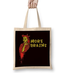 Redhead Girl More Brains Red Haired Orange Hair Ginger Irish Bez Çanta Uzun Saplı