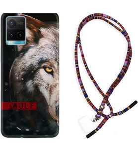 Vivo Y11S Y21S Y20 Y20S Y70 Kılıf Boyun Asklı Rasta Silikon Wolf Eyes 1758