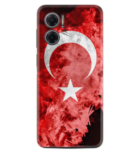 Xiaomi Redmi Note 11E Kılıf Resimli Desenli Baskılı Silikon Şanlı Türk Bayrağı 3 1395
