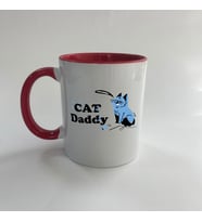 Cat Daddy Baskılı Kırmızı Mega Kupa