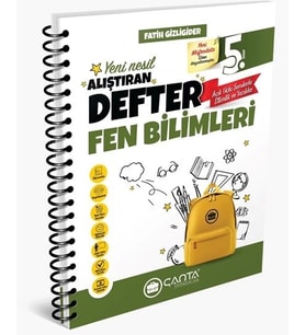 Çanta 5. Sınıf Fen Bilimleri Okula Yardımcı Alıştıran Defter