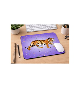 Kaplan Desenli Mousepad 21x17,5 cm – Kaymaz Tabanlı Düz Mouse Pad – Ofis & Gaming Kullanım