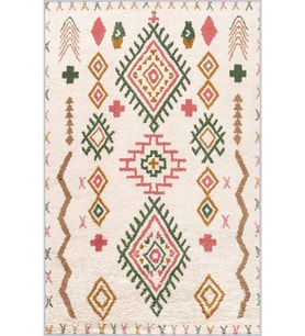 Eliana Home Baskılı, Yıkanabilir Kaymaz Taban Salon Halısı LNA1009 100x150 cm (Bej)