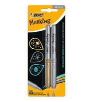 Bic Intensity Permanent Marker Metalik Altın-Gümüş 2'li Blister 