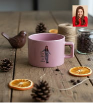 Kişiye Özel Karikatürlü Cute But Libra Terazi Burcu Lüks Pastel Fincan Doğum Günü Hediyesi